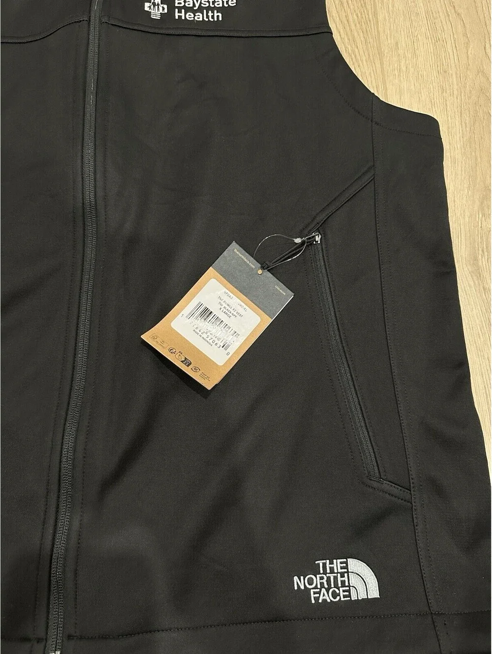 NWT North Face Mens Vest XL Black Ridgewall Soft Shell Fleece Lined Wind Wall